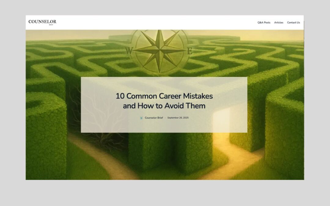 10 Common Career Mistakes and How to Avoid Them