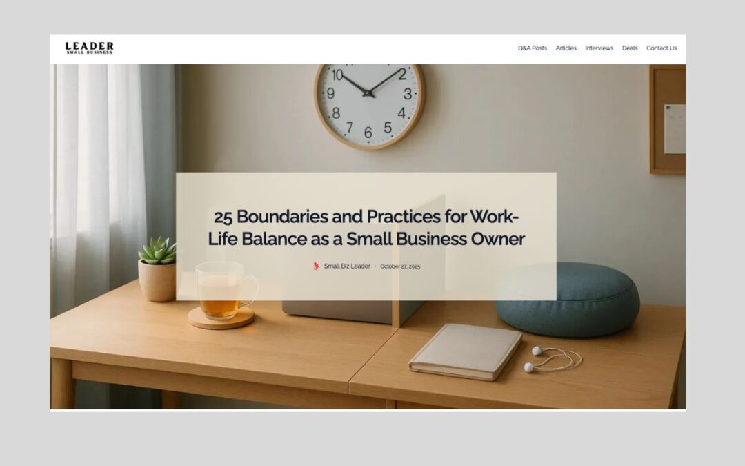 25 Boundaries and Practices for Work-Life Balance as a Small Business Owner